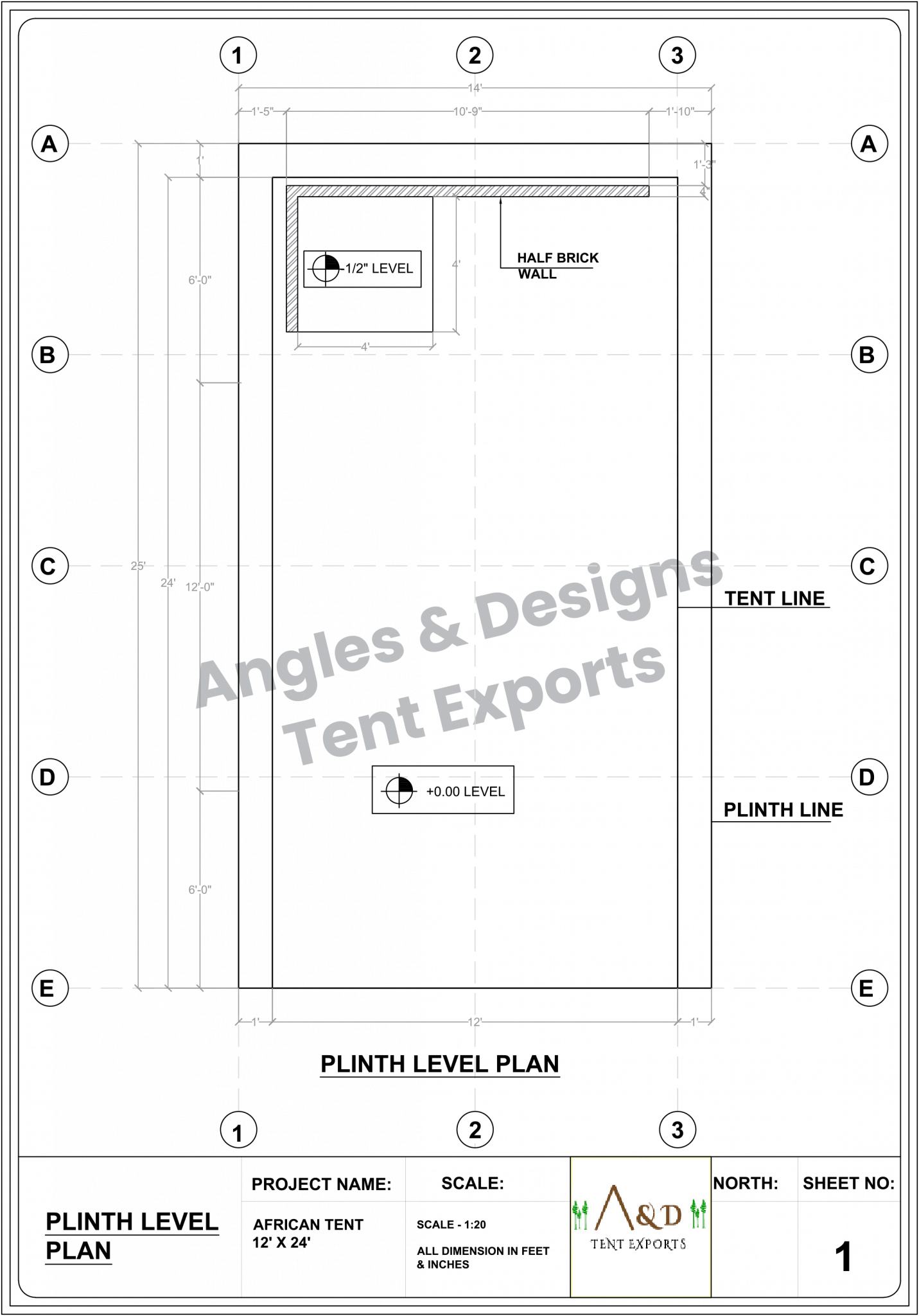 12x24 Tent Electrical Layout